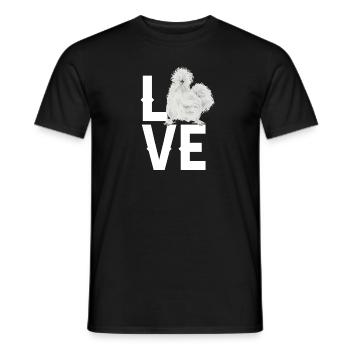 Seidenhuhn Poulet soyeux - T-shirt homme - noir - Devant - AI Model Male 178 light (178cm)