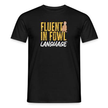 Seidenhuhn Poulet soyeux - T-shirt homme - noir - Devant - AI Model Male 178 light (178cm)