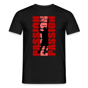 Tennis - Men's T-Shirt - black - Front - AI Model Male 178 light (178cm)