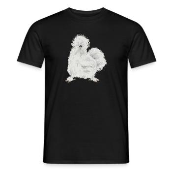 Seidenhuhn Poulet soyeux - T-shirt homme - noir - Devant - AI Model Male 178 light (178cm)