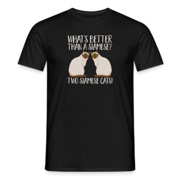 Siamkatze - Männer T-Shirt - Schwarz - Vorne - AI Model Male 178 light (178cm)