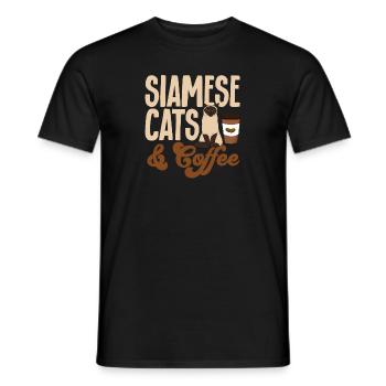 Siamkatze - Männer T-Shirt - Schwarz - Vorne - AI Model Male 178 light (178cm)