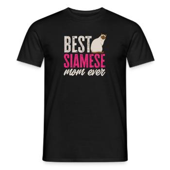 Siamkatze - Männer T-Shirt - Schwarz - Vorne - AI Model Male 178 light (178cm)