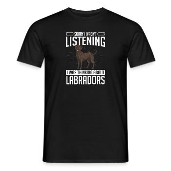 Chocolate Labrador Retriever Hund - Männer T-Shirt - Schwarz - Vorne - AI Model Male 178 light (178cm)