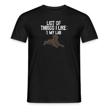 Chocolate Labrador Retriever Hund - Männer T-Shirt - Schwarz - Vorne - AI Model Male 178 light (178cm)