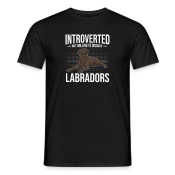 Chocolate Labrador Retriever Hund - Männer T-Shirt - Schwarz - Vorne - AI Model Male 178 light (178cm)