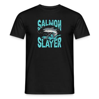 Pêche au saumon Pêcheur de saumon - T-shirt homme - noir - Devant - AI Model Male 178 light (178cm)