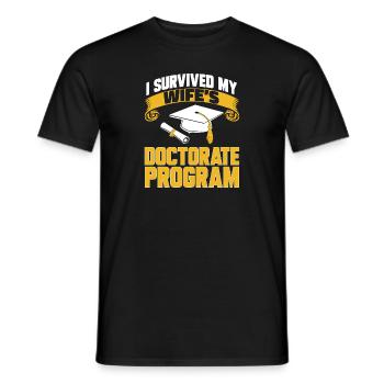 PhD Graduate Doktorgrad Ph.D. Promotion - Männer T-Shirt - Schwarz - Vorne - AI Model Male 178 light (178cm)