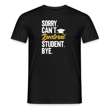 PhD Graduate Doktorgrad Ph.D. Promotion - Männer T-Shirt - Schwarz - Vorne - AI Model Male 178 light (178cm)