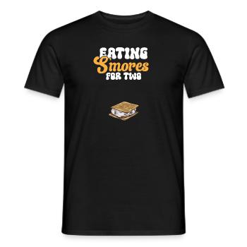 S'more Campfire Marshmallow Camping - Men's T-Shirt - black - Front - AI Model Male 178 light (178cm)
