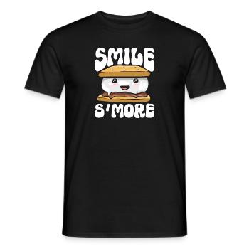 S'more Lagerfeuer Marshmallow Camping - Männer T-Shirt - Schwarz - Vorne - AI Model Male 178 light (178cm)