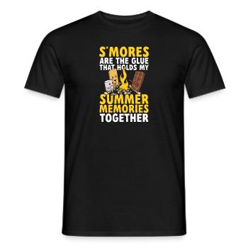S'more Campfire Marshmallow Camping - T-shirt homme - noir - Devant - AI Model Male 178 light (178cm)