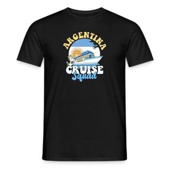 Voyage de vacances en famille avec l’escouade de croisière en Argentine - T-shirt homme - noir - Devant - AI Model Male 178 light (178cm)
