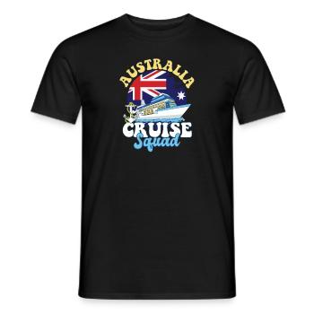 Australia Cruise Squad Family Vacation Trip - Men's T-Shirt - black - Front - AI Model Male 178 light (178cm)
