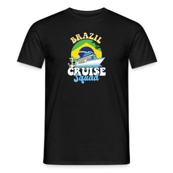 Brazil Cruise Squad Family Vacation Trip - Men's T-Shirt - black - Front - AI Model Male 178 light (178cm)
