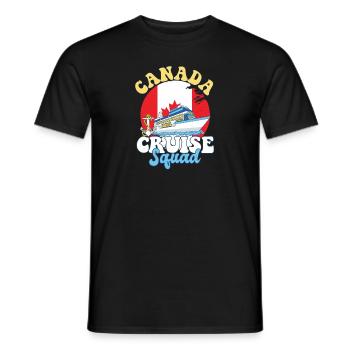 Voyage de vacances en famille de l’escouade de croisière au Canada - T-shirt homme - noir - Devant - AI Model Male 178 light (178cm)