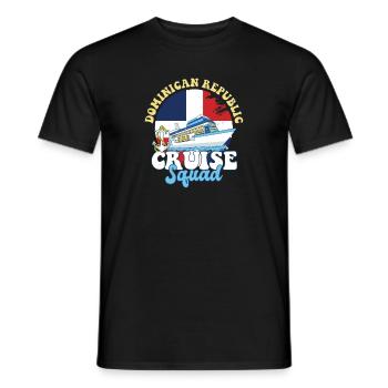 Vacances en famille à l’escouade de croisière en République dominicaine - T-shirt homme - noir - Devant - AI Model Male 178 light (178cm)