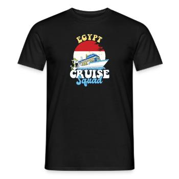 Voyage de vacances en famille à l’Escouade de croisière en Égypte - T-shirt homme - noir - Devant - AI Model Male 178 light (178cm)
