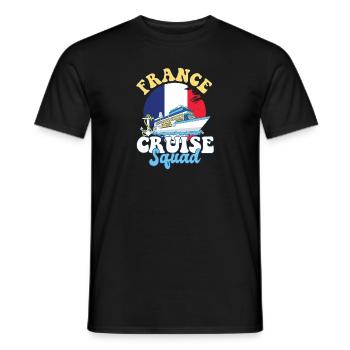 Voyage de vacances en famille France Cruise Squad - T-shirt homme - noir - Devant - AI Model Male 178 light (178cm)