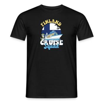 Voyage de vacances en famille avec l’escouade de croisière en Finlande - T-shirt homme - noir - Devant - AI Model Male 178 light (178cm)
