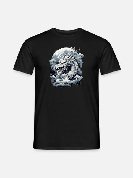 Moonlight Myth Dragon - Men's T-Shirt - black