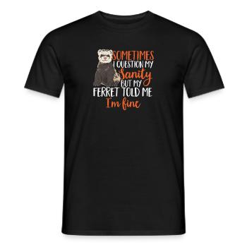 Frettchen Besitzer Frettchen - Männer T-Shirt - Schwarz - Vorne - AI Model Male 178 light (178cm)