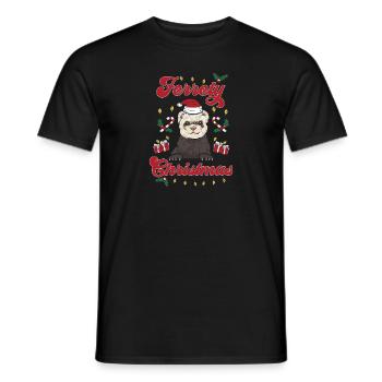 Furet, propriétaire de furet - T-shirt homme - noir - Devant - AI Model Male 178 light (178cm)