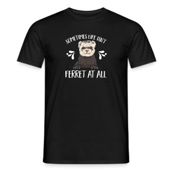 Ferret Owner Ferret - Men's T-Shirt - black - Front - AI Model Male 178 light (178cm)