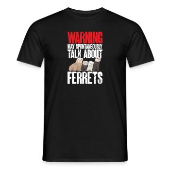 Furet, propriétaire de furet - T-shirt homme - noir - Devant - AI Model Male 178 light (178cm)