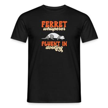 Furet, propriétaire de furet - T-shirt homme - noir - Devant - AI Model Male 178 light (178cm)