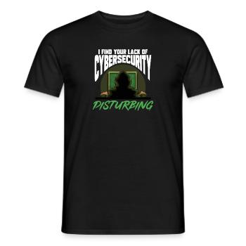Cybersecurity Hackers IT Security - Men's T-Shirt - black - Front - AI Model Male 178 light (178cm)