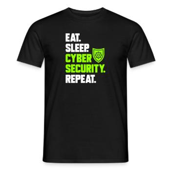 Cybersecurity Hackers IT Security - Men's T-Shirt - black - Front - AI Model Male 178 light (178cm)