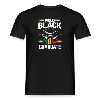 Master Of Social Work Soziale Arbeit Studium - Männer T-Shirt - Schwarz - Vorne - AI Model Male 178 light (178cm)