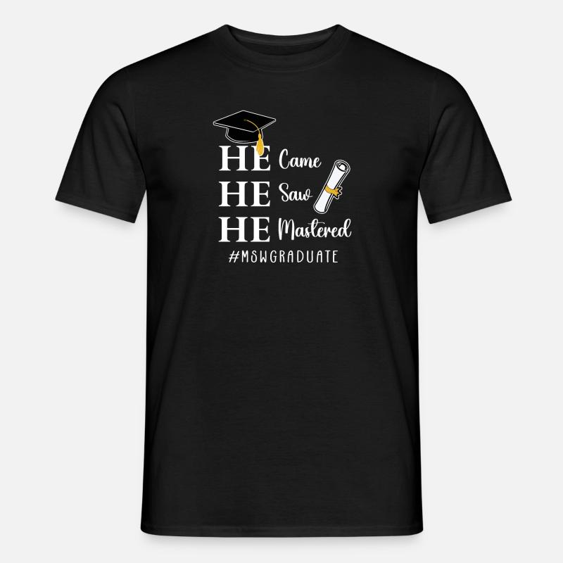 Master Of Social Work Soziale Arbeit Studium - Männer T-Shirt - Schwarz