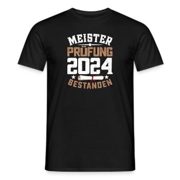 Meisterprüfung 2024 Meistertitel Abschluss - Männer T-Shirt - Schwarz - Vorne - AI Model Male 178 light (178cm)