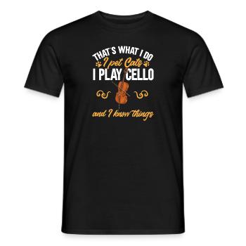 Violoncelliste Violoncelliste Musicien Violoncelle - T-shirt homme - noir - Devant - AI Model Male 178 light (178cm)