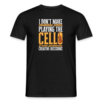 Violoncelliste Violoncelliste Musicien Violoncelle - T-shirt homme - noir - Devant - AI Model Male 178 light (178cm)