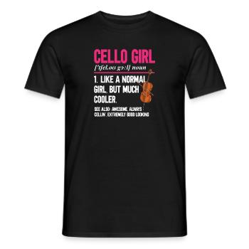 Violoncelliste Violoncelliste Musicien Violoncelle - T-shirt homme - noir - Devant - AI Model Male 178 light (178cm)