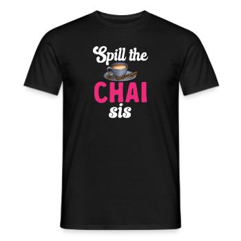 Chai Tea Masala Chai - Men's T-Shirt - black - Front - AI Model Male 178 light (178cm)