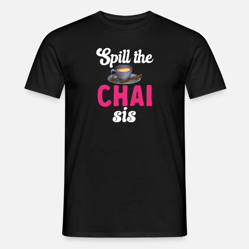 Chai Tee Masala Chai - Männer T-Shirt - Schwarz