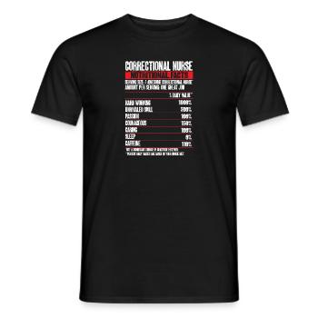 Krankenschwester Strafvollzug Gefängnis - Männer T-Shirt - Schwarz - Vorne - AI Model Male 178 light (178cm)