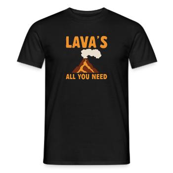 Vulkan Geologie Vulkanologie Lava - Männer T-Shirt - Schwarz - Vorne - AI Model Male 178 light (178cm)