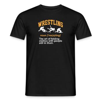 Définition de la lutte Pro Wrestler Fan Wrestling - T-shirt homme - noir - Devant - AI Model Male 178 light (178cm)