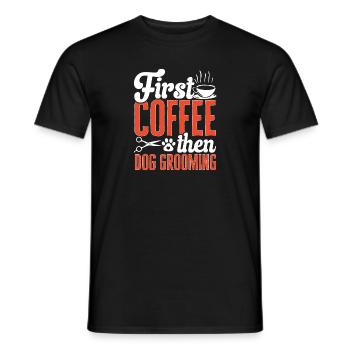 Salon de coiffure pour chiens - T-shirt homme - noir - Devant - AI Model Male 178 light (178cm)