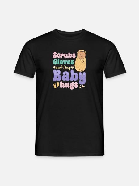 Krankenschwester Baby Entbindungsschwester - Männer T-Shirt - Schwarz