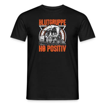 Blutgruppe H0 positiv Modeleisenbahner Geschenk - Männer T-Shirt - Schwarz - Vorne - AI Model Male 178 light (178cm)