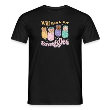 Infirmière Bébé Maternité Infirmière - T-shirt homme - noir - Devant - AI Model Male 178 light (178cm)