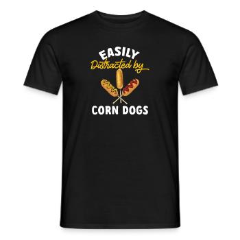 Corn Dog Corndog - Men's T-Shirt - black - Front - AI Model Male 178 light (178cm)
