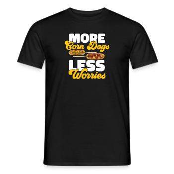 Corn Dog Corndog - Men's T-Shirt - black - Front - AI Model Male 178 light (178cm)
