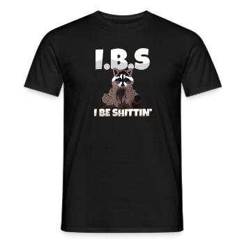 Sensibilisation au SCI raton laveur Je suis une blague sur les toilettes de Shittin - T-shirt homme - noir - Devant - AI Model Male 178 light (178cm)